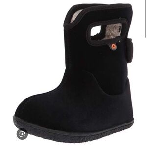 Black velvet size 4 toddler baby rain snow boots insulated boy girl